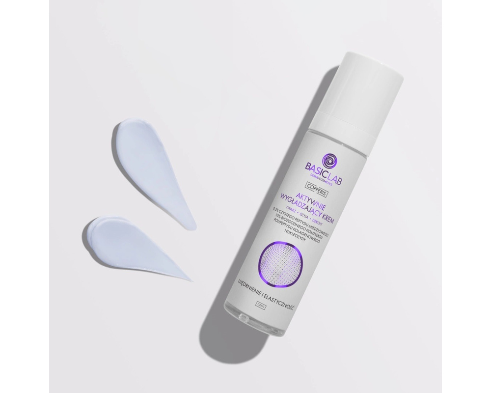 BasicLab Copperis Active Smoothing Face Cream For Face Neck Decollete 50ml