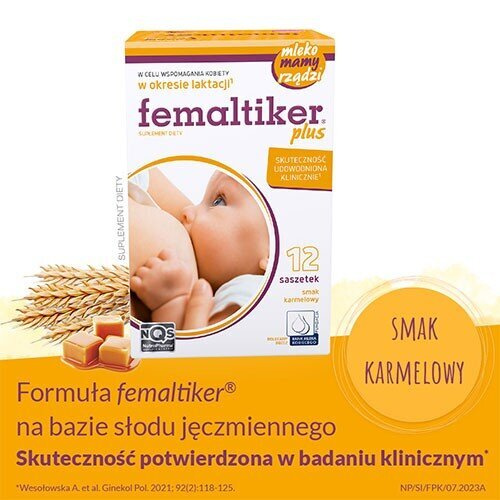 Femaltiker Plus Lactation Support Caramel 12 Sachets