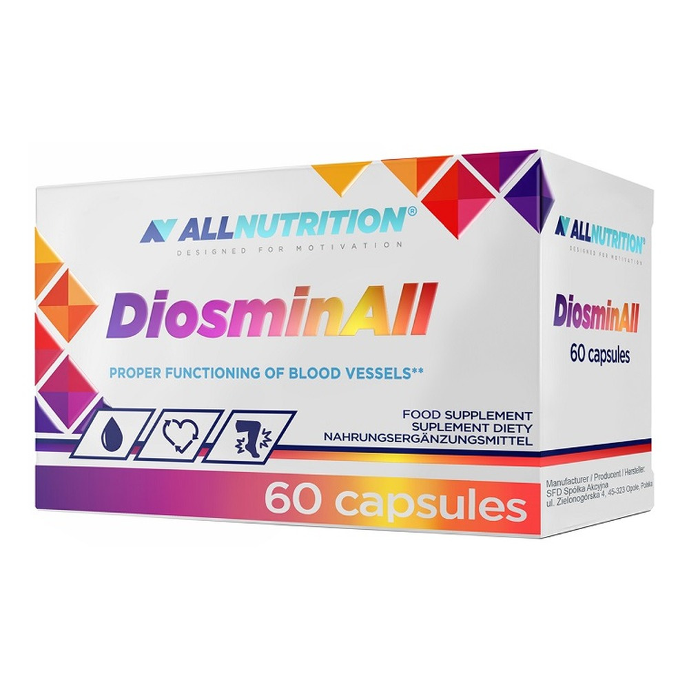 Allnutrition Diosminall dla Prawidłowego Funkcjonowania Naczyń Krwionośnych 60 Kapsułek