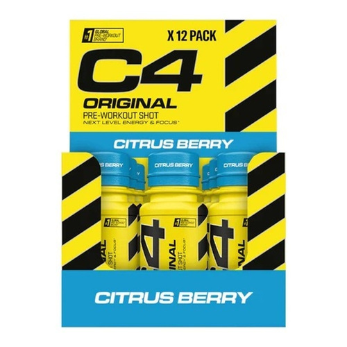 Cellucor C4 Original Pre-Workout Shot, Cytrusy i Owoce Jagodowe 12 x 60ml