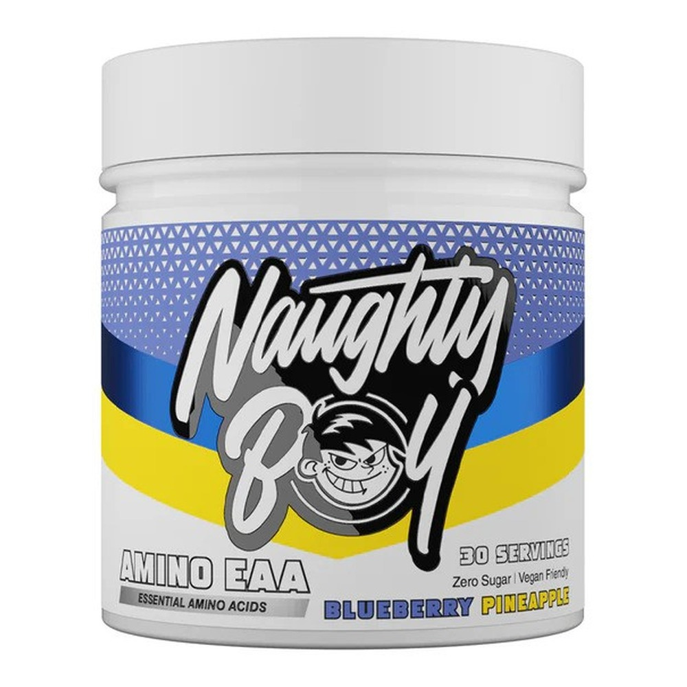 Naughty Boy Amino EAA EAA Amino Acids Powder Blueberry Pineapple Flavour For Recovery and Endurance 345g