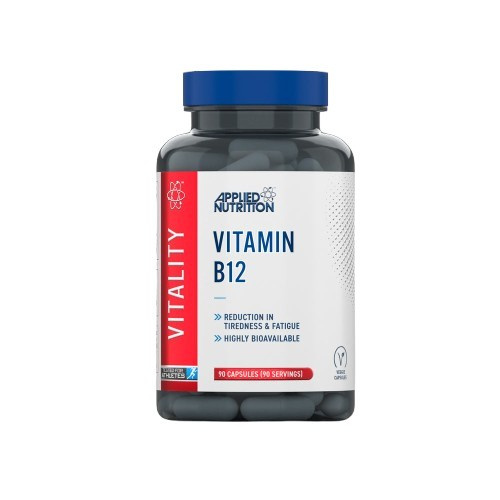 Applied Nutrition Vitamin B12 Vitality Range for Reduction of Tiredness and Fatigue 90 Capsules