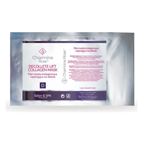 Charmine Rose Decolette Lift Collagen Sheet Collagen Tightening Mask for Neckline 1 Piece