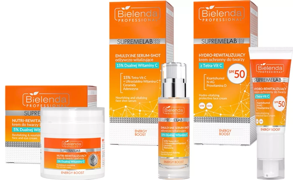 Bielenda SupremeLab Energy Boost Illuminating and Moisturizing Mask with Ultrastable Vitamin C 1 Piece
