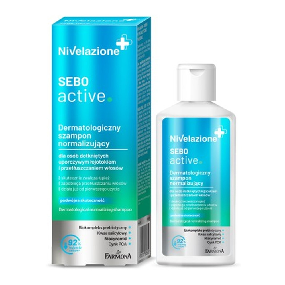 Nivelazione Sebo Active Dermatologiczny Szampon Normalizujący dla Osób z Uporczywym Łojotokiem i Przetłuszczaniem Włosów 100ml