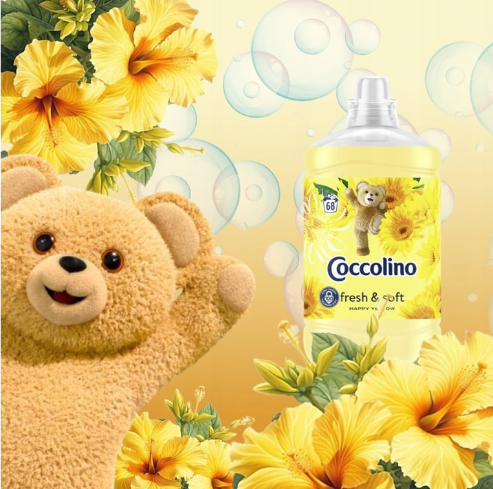 Coccolino Fresh & Soft Happy Yellow Płyn do Płukania Tkanin Koncentrat 1700ml