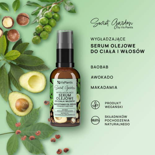 Vis Plantis Secret Garden Smoothing Oil Serum for Body and Hair 30ml