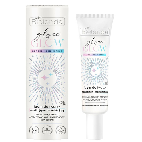 Bielenda Glaze & Glow Moisturizing - Brightening Cream Glazed Skin Effect for Dry and Dull Skin 50ml