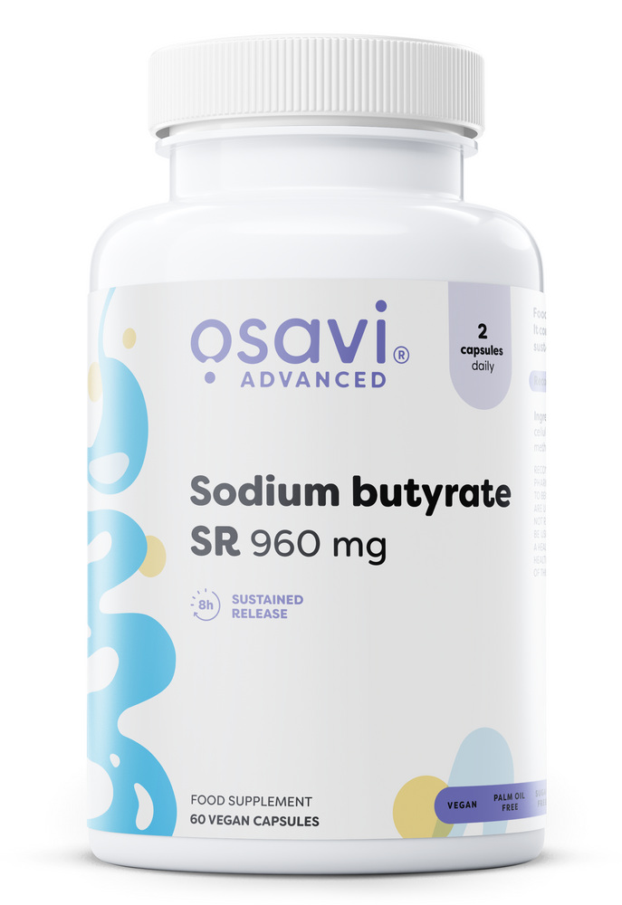 Osavi Maślan Sodu SR 960mg na Wsparcie Jelit 60 Kapsułek Wegańskich