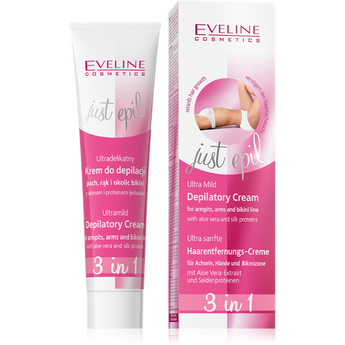 Eveline Just Epil 3-in-1 Ultra-mild Depilatory Cream with Aloe and Silk 125ml