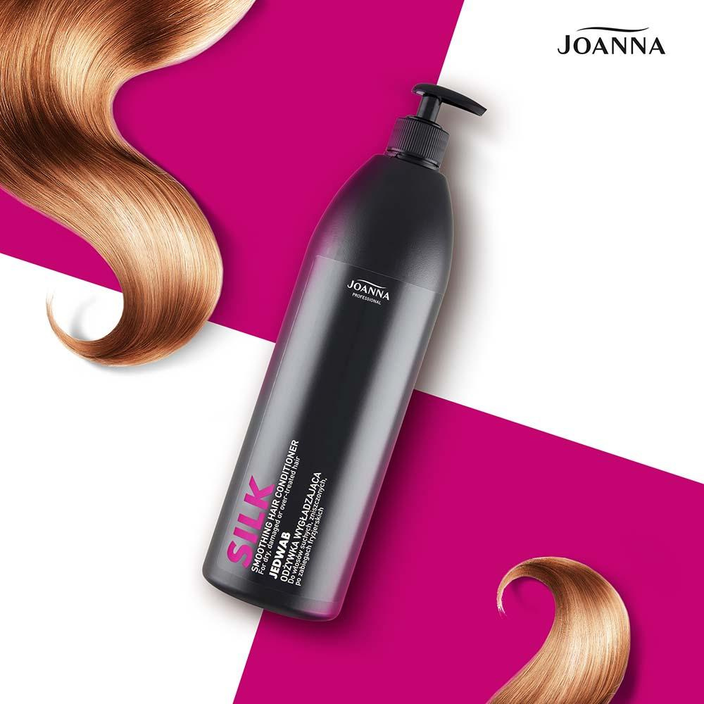 Joanna Professional Silk Smoothing Conditioner for Dry and Damaged Hair after Hairdressing Treatments 1000ml