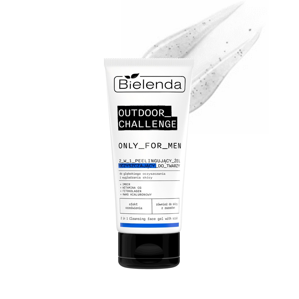 Bielenda Only for Men Outdoor Challenge 2in1 Peeling Facial Cleansing Gel for All Skin Types 150g