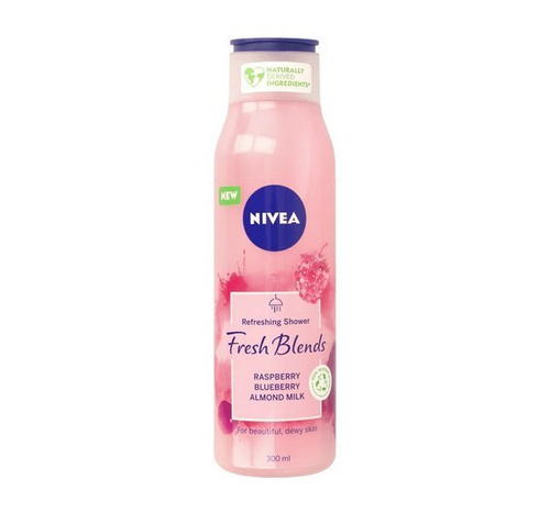 NIVEA FRESH BLENDS odświeżający ŻEL POD PRYSZNIC MALINA I BORÓWKA Z mlEKIEM MIGDAŁOWYM 300ML 300ml