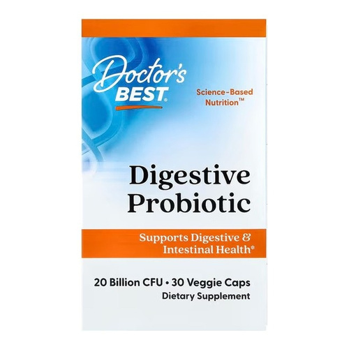 Doctor's Best Digestive Probiotic, 20 Billion CFU Capsules 30 vcaps