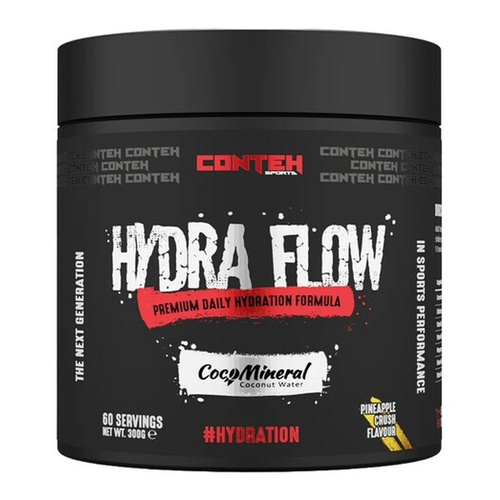 Conteh Sports Hydra Flow Electrolyte Powder for Daily Hydration Pineapple Crush 300g