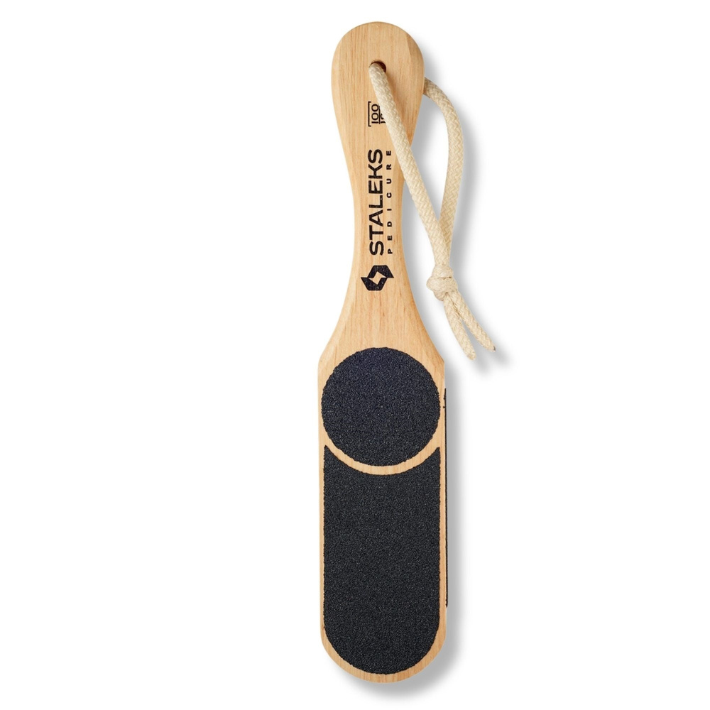 Staleks Beauty & Care 10 Type 3 Wooden Foot File 60/80/100/120 Grit Dual-sided Configuration