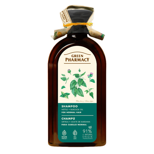Green Pharmacy Szampon z Ekstraktem z Pokrzywy Zwyczajnej i Olejem Łopianowym dla Włosów Normalnych 350ml