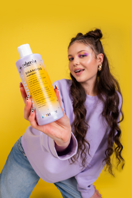 Niuviu Bounce Szampon do Włosów Kręconych Delikatne Oczyszczanie i Sprężystość Loków 300ml