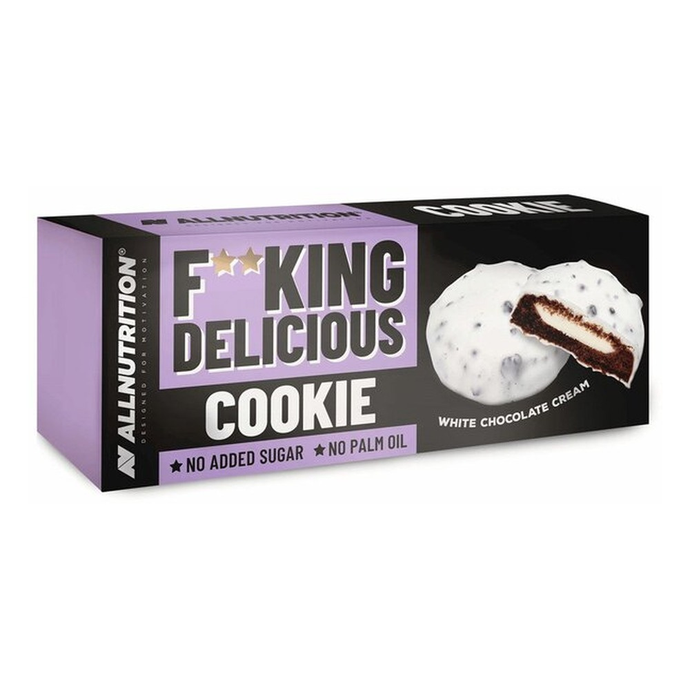 Allnutrition Fitking Delicious Cookie White Choco Cream Crispy Cocoa Cookies 128g