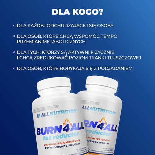 Allnutrition Burn4ALL 200mg Caffeine Helps Maintain Your Dream Figure 100 Capsules