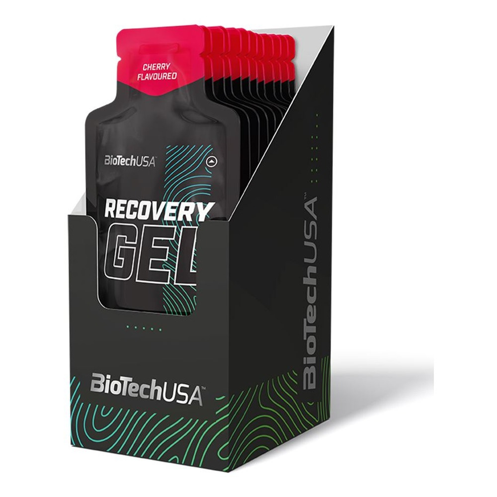 BioTechUSA Recovery Gel Carbohydrate & Amino Acid Gel, Cherry 12 x 40g
