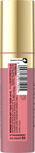 Eveline Wonder Match Lip Oil No. 03 Strawberry Ice Cream 5ml