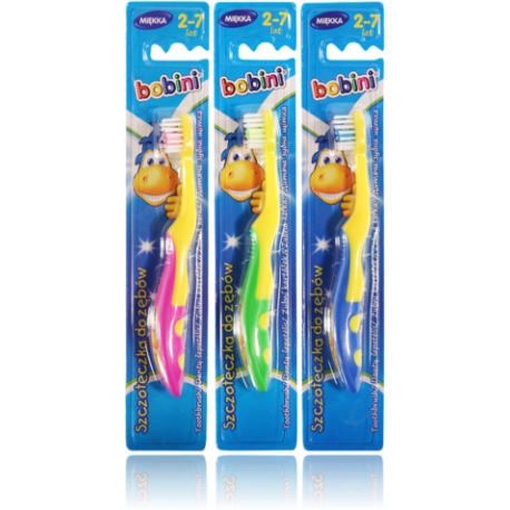 Bobini Toothbrush for Children over 2 Years Old Blue Color 1 Piece