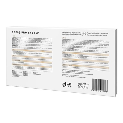 Apis Professional DepiQ Pro System Depigmentic Ampoule with 1% Alpha-Arbutin & 2% Brightening Complex 10x3ml