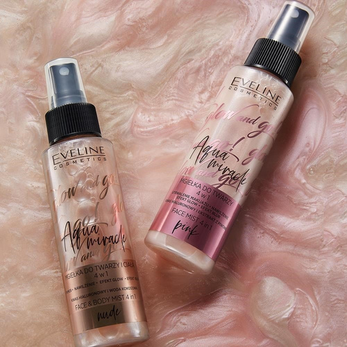Eveline Glow and Go Aqua Miracle Highlighting Face Mist 4w1 No. 02 Pink 110ml