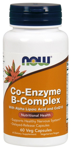 NOW Foods Koenzymatyczny B-Kompleks na Wsparcie Układu Nerwowego 60 Kapsułek