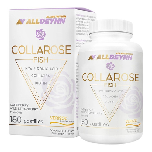 AllNutrition AllDeynn Collarose Fish Collagen Enriched with Hyaluronic Acid, Vitamin C and Biotin 180 Tablets