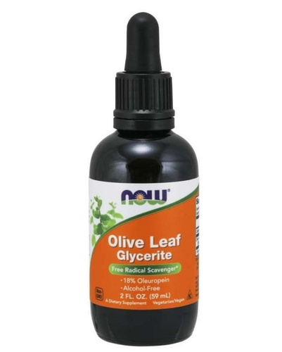 NOW Foods Liść Oliwny Gliceryt Na Wsparcie Odporności 59ml