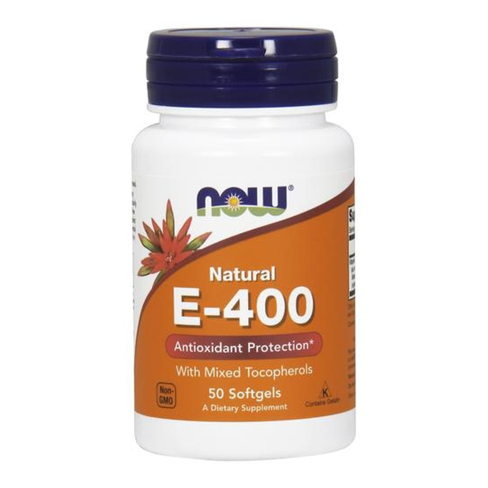 Now Foods Vitamin E-400 Natural Mixed Tocopherols Wspiera Odporność Organizmu 50 Kapsułek