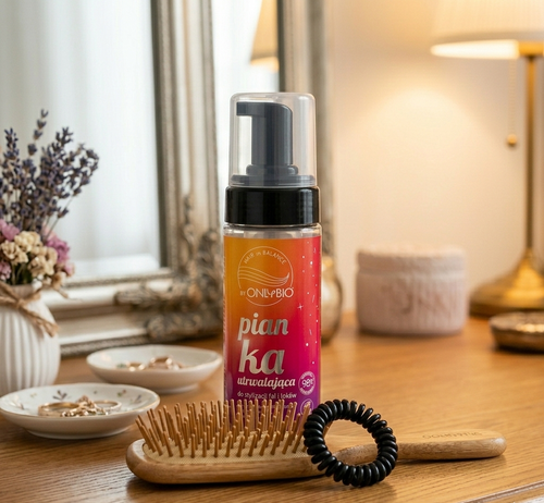 OnlyBio Hair in Balance Fixing Foam for Styling Waves and Curls with Flax Extract Vegan 150ml