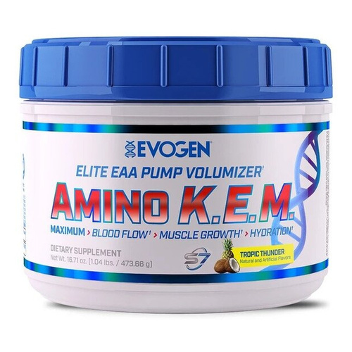 Evogen Amino K.E.M. EAA Amino Acid Powder, Tropical Thunder 464g