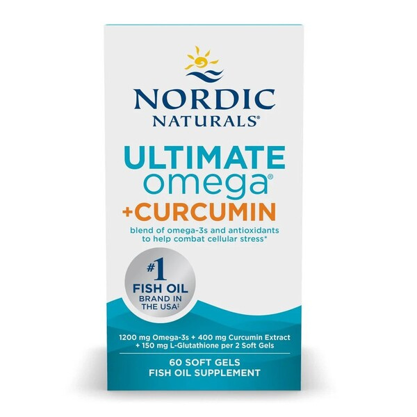 Nordic Naturals Ultimate Omega Curcumin Suplement na Zdrowie Komórkowe 60 Kapsułek Żelowych