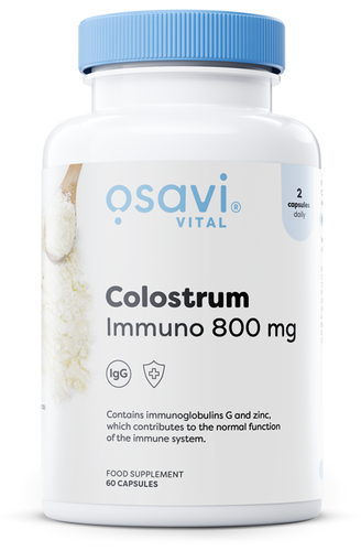 Osavi Kolostrum Immuno Suplement z Siarą Bydlęcą na Wsparcie Odporności 60 Kapsułek