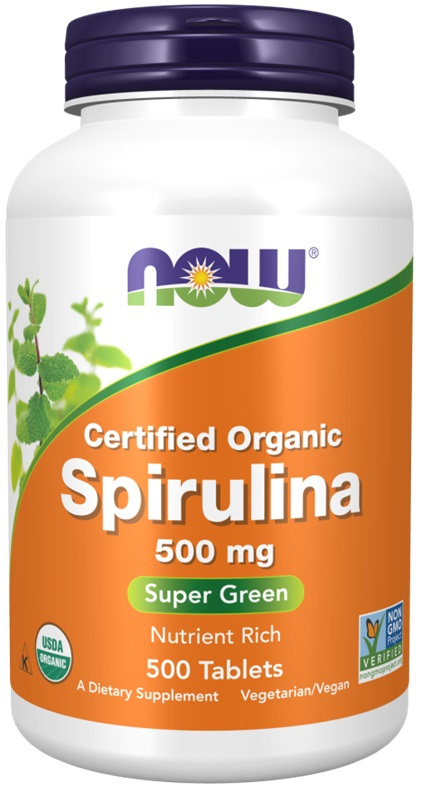 Now Foods Spirulina 500mg Supports Circulatory System Immune System & Detoxification 500 Tablets