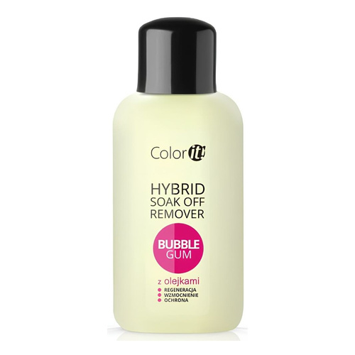 Silcare Colour It Hybrid zmywacz Soak Off do lakieru hybrydowego Bubble Gum z olejami brzoskwiniowym, migdałowym i rycynowym 150ml