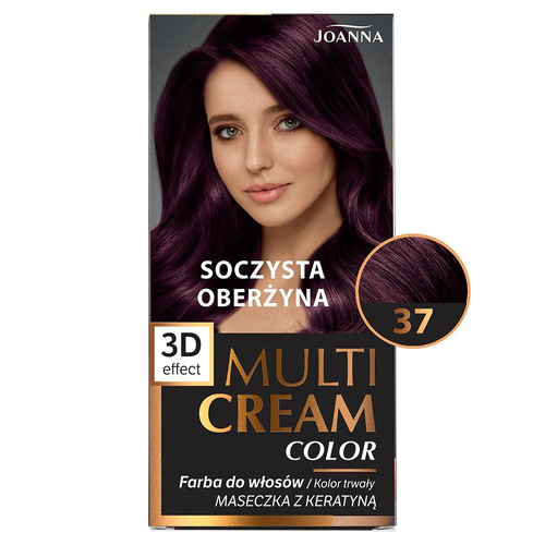 Joanna Multi Cream Color 3D Effect Hair Dye No. 37 Juicy Eggplant 1 Piece