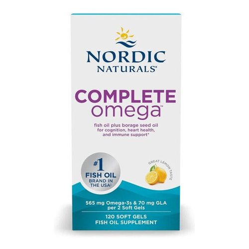 Nordic Naturals Complete Omega Supplement with Omega 3 6 9 for Healthy Skin and Joints 120 Softgels