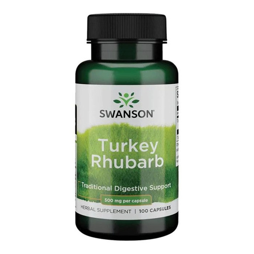Swanson Turkey Rhubarb Wspomaga Układ Trawienny 100 Kapsułek