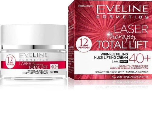 Eveline Laser Therapy Total Lift 40+ Liftingujący Przeciwzmarszczkowy Krem na Dzień i Noc 50ml