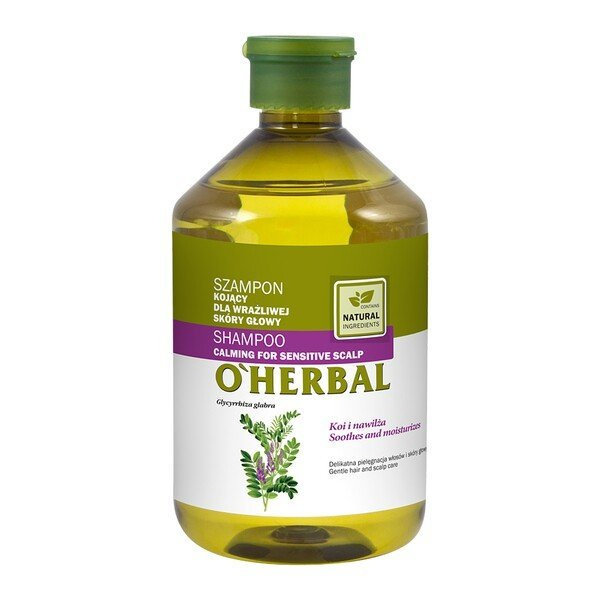 O'HERBAL soothing shampoo with licorice extract for sensitive scalp, 500ml