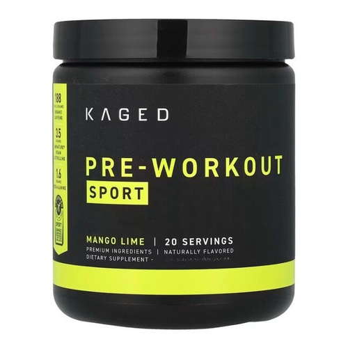 Kaged Muscle Pre-Kaged Sport Pre-Workout for Energy and Endurance 266g