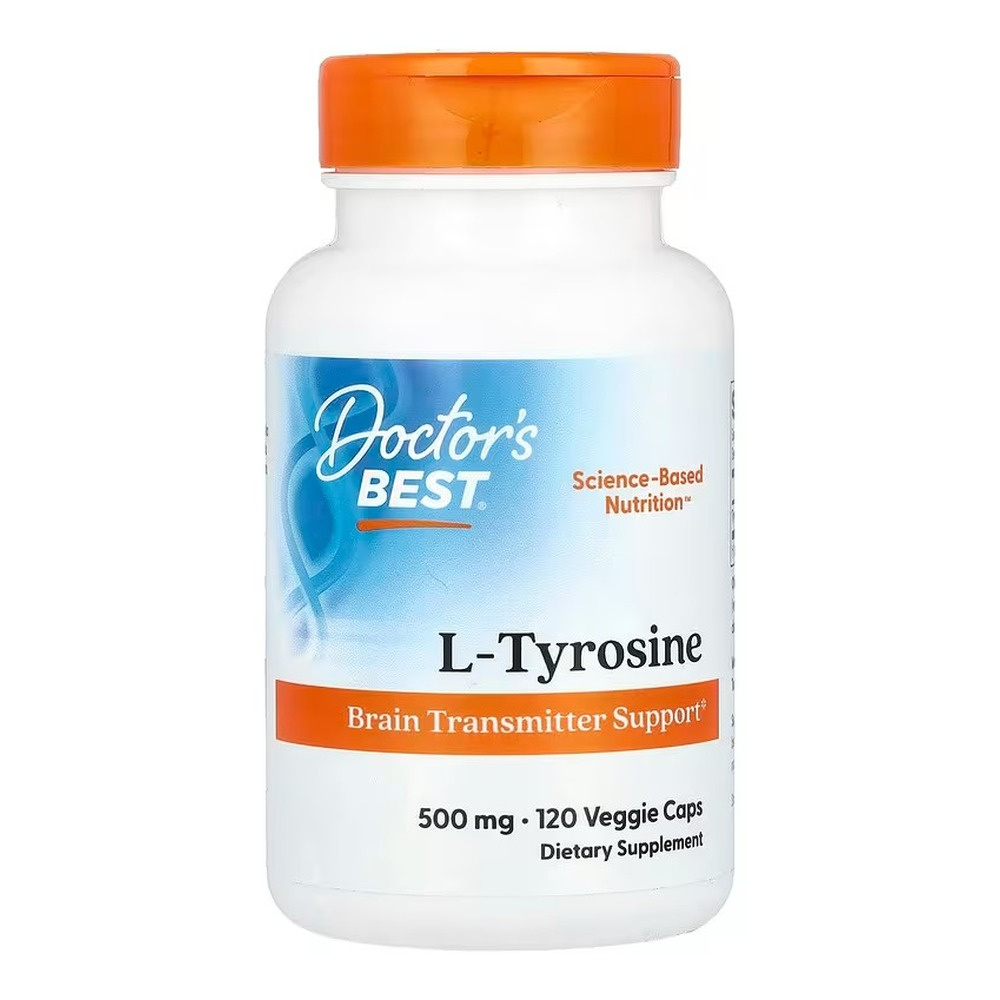 Doctor's Best L-Tyrosine, 500mg Capsules 120 vcaps