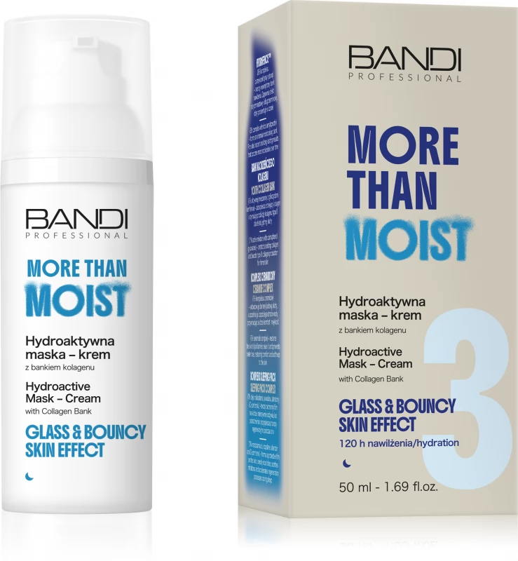 Bandi More than Moist Hydroaktywna Maska - Krem z Bankiem Kolagenu dla Skróy Odwodnionej 50ml