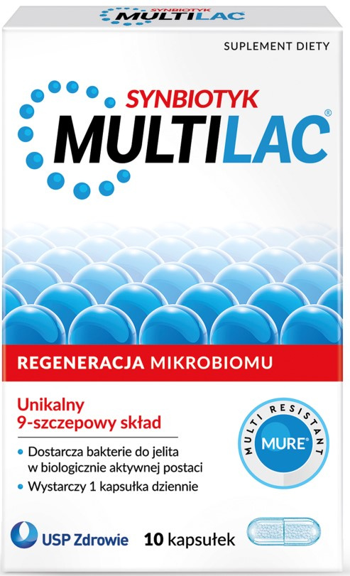 Multilac Synbiotyk Regeneracja Mikrobiomu 10 Sztuk