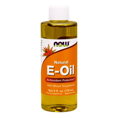 Now Foods Vitamin E Natural Liquid z Mieszanką Tokoferoli Wspiera Odporność 118ml