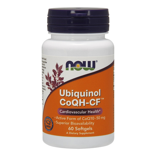 NOW Foods Ubiquinol CoQH-CF 50 mg Active Form of CoQ10 60 Softgels